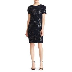 Sequined Navy Lauren by Ralph Lauren Dress
